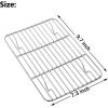 E-far Small Baking Cooling Rack Set of 2, Stainless Steel Metal Roasting Cooking Racks, Size – 9.7″x7.3″, Non Toxic & Rust Free, Fit for Toaster Oven, Dishwasher Safe(9.7″ x 7.3″)