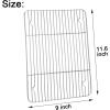 E-far Small Baking Cooling Rack Set of 2, Stainless Steel Metal Roasting Cooking Racks, Size – 9.7″x7.3″, Non Toxic & Rust Free, Fit for Toaster Oven, Dishwasher Safe(11.6″ x 9″)