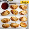 E-far Small Baking Cooling Rack Set of 2, Stainless Steel Metal Roasting Cooking Racks, Size – 9.7″x7.3″, Non Toxic & Rust Free, Fit for Toaster Oven, Dishwasher Safe(15.3”x11.25”)