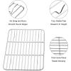 E-far Small Baking Cooling Rack Set of 2, Stainless Steel Metal Roasting Cooking Racks, Size – 9.7″x7.3″, Non Toxic & Rust Free, Fit for Toaster Oven, Dishwasher Safe(9.7″ x 7.3″)