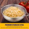 E-far Stainless Steel Colander Set of 3 (1-3-5Quart), Micro-Perforated Metal Colander Strainer with Handle for Kitchen/Draining Pasta/Rinsing Vegetables Fruits, Heavy Duty & Dishwasher Safe(1 + 3 + 5 QT)