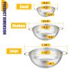 E-far Stainless Steel Colander Set of 3 (1-3-5Quart), Micro-Perforated Metal Colander Strainer with Handle for Kitchen/Draining Pasta/Rinsing Vegetables Fruits, Heavy Duty & Dishwasher Safe(1 + 3 + 5 QT)
