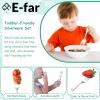 E-far Stainless Steel Kids Forks, 6-Piece Toddlers Forks Safe for Preschooler/Children, Hammered Adult look & Small Size, Rust Free & Dishwasher Safe(Animal Forks)