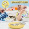 E-far Stainless Steel Kids Forks, 6-Piece Toddlers Forks Safe for Preschooler/Children, Hammered Adult look & Small Size, Rust Free & Dishwasher Safe(Hammered Fork)