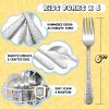 E-far Stainless Steel Kids Forks, 6-Piece Toddlers Forks Safe for Preschooler/Children, Hammered Adult look & Small Size, Rust Free & Dishwasher Safe(Hammered Fork)