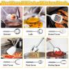 E-far Stainless Steel Kitchen Utensils Set, 39-Piece Cooking Utensils Set with Holder, Non-toxic Metal Heat Resistant Kitchen Gadgets Cookware Tool Spatula Set for Cooking, Dishwasher Safe(6)