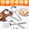 E-far Stainless Steel Kitchen Utensils Set, 39-Piece Cooking Utensils Set with Holder, Non-toxic Metal Heat Resistant Kitchen Gadgets Cookware Tool Spatula Set for Cooking, Dishwasher Safe(4)