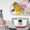 E-far Stainless Steel Mixing Bowls Set of 5, Size 7/3.5/2.5/1.5/1 QT, Metal Nesting Bowls with Colorful Airtight Lids & Non-Slip Bottoms, Great for Kitchen Cooking, Baking, Serving, Food Prep(Multicolor)