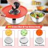 E-far Stainless Steel Mixing Bowls with Lids Set, 5-Piece Nesting Salad Bowls with 3 Grater Attachments and Non-Slip Bottoms, Size 4.6, 2.6, 2, 1.5, 1QT for Kitchen (Black)(Red)