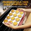 E-far Stainless Steel Muffin Pan Set of 5, 12 Cups Cupcake Pans Tins for Baking, Non-Toxic Metal Muffin Tray Molds for Small Mini Cupcake, Heavy Duty & Regular Size, Rust Free & Dishwasher Safe(Silver)