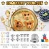 E-far Stainless Steel Plates Set of 4, 8-inch Metal Dinner Plates for Kids Toddlers, Great for Self-feeding/Picnic/Outdoor Camping, Healthy & Non-toxic, Shatterproof & Dishwasher Safe(Gold)
