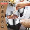 E-far Stainless Steel Saucepan Set – 1Qt & 2 Qt, Triply Sauce Pan Pot with Lid for Cooking Pasta Warming Milk Boiling Water, Small Metal Cookware for Kitchen, Induction Ready & Heavy Duty(1QT & 2QT & 3QT)