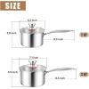 E-far Stainless Steel Saucepan Set – 1Qt & 2 Qt, Triply Sauce Pan Pot with Lid for Cooking Pasta Warming Milk Boiling Water, Small Metal Cookware for Kitchen, Induction Ready & Heavy Duty(2QT & 3QT)