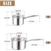 E-far Stainless Steel Saucepan Set – 1Qt & 2 Qt, Triply Sauce Pan Pot with Lid for Cooking Pasta Warming Milk Boiling Water, Small Metal Cookware for Kitchen, Induction Ready & Heavy Duty(1QT & 3QT)
