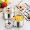 E-far Stainless Steel Saucepan Set – 1Qt & 2 Qt, Triply Sauce Pan Pot with Lid for Cooking Pasta Warming Milk Boiling Water, Small Metal Cookware for Kitchen, Induction Ready & Heavy Duty(1QT & 2QT)