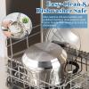 E-far Stainless Steel Stock Pot, 8 Quart Large Cooking Pot with Glass Lid for Boiling Pasta Soup Sauce, Tri-Ply Induction Thick Base for All Stoves, Cool-Touch Handles & Dishwasher Safe(5 Quarts)