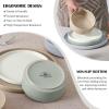 E-far Stoneware Dinnerware Sets for 4, 12-Piece Reactive Glaze Plates and Bowls Sets, Kitchen Ceramic Dishes Dinning Ware, Microwave & Dishwasher Safe, Deep Gray(Multicolor)