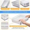 E-far Toaster Oven Baking Pan with Lid, 10.4”x 8”x 2” Stainless Steel Rectangle Sheet Cake Pans with Covers, Small Bakeware for Cakes Brownies Casseroles, Non-toxic & Dishwasher Safe -Set of 2(1Pan+1Lid)