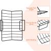 E-far Turkey Roasting Rack, Stainless Steel Rib Rack for Roasting, Grilling and Smoking, 14.4 x 10 inches, V Shaped & Heavy Duty, Dishwasher Safe (Large)(Black)