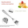 Hammered Dinner Forks Set, E-far 6-Piece Stainless Steel Salad Flatware Forks Use for Home, Kitchen, Restaurant, Round Edge & Mirror Polished, Dishwasher safe – 7.9 Inches(6.7 Inches)