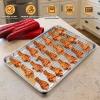 Large Baking Sheet with Rack Set, E-far 20”x14” Stainless Steel Cookie Sheet Pan for Oven Cooking Roasting, Rimmed Metal Tray with Wire Cooling Rack for Bacon Meat Steak – Dishwasher Safe(19.6”x13.6”)