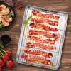 Large Baking Sheet with Rack Set, E-far 20”x14” Stainless Steel Cookie Sheet Pan for Oven Cooking Roasting, Rimmed Metal Tray with Wire Cooling Rack for Bacon Meat Steak – Dishwasher Safe(16”x12”)