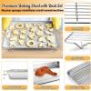 Large Baking Sheet with Rack Set, E-far 20”x14” Stainless Steel Cookie Sheet Pan for Oven Cooking Roasting, Rimmed Metal Tray with Wire Cooling Rack for Bacon Meat Steak – Dishwasher Safe(17.7″x13″)