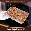 Large Baking Sheet with Rack Set, E-far 20”x14” Stainless Steel Cookie Sheet Pan for Oven Cooking Roasting, Rimmed Metal Tray with Wire Cooling Rack for Bacon Meat Steak – Dishwasher Safe(9.4”x7.3”)
