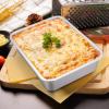 Lasagna Pan Set of 2, E-far Deep Stainless Steel Baking Pans, 12.75 x10 x3.2 Inches Rectangular Metal Roasting Baking Dish Bakeware for Oven, Non-Toxic & Heavy Duty, Dishwasher Safe(10.6″ x 8.3″ (1-Pack))