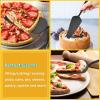 Matte Black Pie Server Set of 5, E-far 8.9 Inch Stainless Steel Cake Server Cutter for Pastry Cheese Pizza, Serrated Edge with Square Handle(Matte Black)