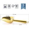 Mini Ice Scoop Set of 2, E-far 3 Ounce Gold Stainless Steel Scoops for Candy/Flour/Sugar, Small Metal Scoops for Party/Canisters Jars/Kitchen Bar/Ice Maker, Rust Proof & Dishwasher Safe(Gold)