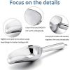 Mini Ice Scoop Set of 2, E-far 3 Ounce Gold Stainless Steel Scoops for Candy/Flour/Sugar, Small Metal Scoops for Party/Canisters Jars/Kitchen Bar/Ice Maker, Rust Proof & Dishwasher Safe(Silver)