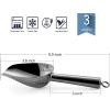 Mini Scoop Set of 8, E-far 3 Ounce Stainless Steel Scoops for Ice Cube/Candy/Flour/Sugar, Metal Utility Scoops for Weddings, Dessert Buffet, Canisters, Food Grade & Rust Free, Easy Clean & Dishwasher(Black)