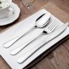 Silverware Set Service for 2, E-far 10-Piece Stainless Steel Flatware Set Cutlery Sets, Include Knife/Fork/Spoon, Simple & Classic Design, Easy Clean & Dishwasher Safe(Simple)