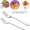 Silverware Set Service for 2, E-far 10-Piece Stainless Steel Flatware Set Cutlery Sets, Include Knife/Fork/Spoon, Simple & Classic Design, Easy Clean & Dishwasher Safe(Simple)