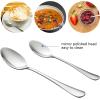 Silverware Set Service for 2, E-far 10-Piece Stainless Steel Flatware Set Cutlery Sets, Include Knife/Fork/Spoon, Simple & Classic Design, Easy Clean & Dishwasher Safe(Simple)
