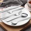 Silverware Set for 12, E-far 60-Piece Hammered Flatware Cutlery Set, Stainless Steel Eating Utensils for Kitchen Hotel Restaurant Party, Modern Design & Mirror Finished – Dishwasher Safe(40-Piece Set for 8)