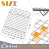 Small Baking Cooling Rack Set of 2, E-far Stainless Steel Toaster Oven Rack for Cooking Roasting Grilling Meat, 8.6” x 6.2” Metal Bakeable Wire Racks for Cookie Cake Bacon – Dishwasher Safe(11.6” x 9.2”)