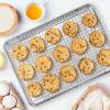 Small Baking Cooling Rack Set of 2, E-far Stainless Steel Toaster Oven Rack for Cooking Roasting Grilling Meat, 8.6” x 6.2” Metal Bakeable Wire Racks for Cookie Cake Bacon – Dishwasher Safe(11.6” x 9.2”)