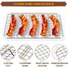 Small Stainless Steel Baking Sheet, E-far Toaster Oven Tray with Rack Set, Metal Textured Broiling Pan with Wire Rack for Cooking/Cooling/Bacon/Cookies/Steak – Dishwasher Safe