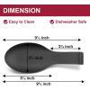 Spoon Rest Set of 2, E-far Stainless Steel Spoon Ladle Holder Spatula Rest for Kitchen Stove Top, Large Size & Dishwasher Safe(Black)