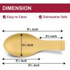 Spoon Rest Set of 2, E-far Stainless Steel Spoon Ladle Holder Spatula Rest for Kitchen Stove Top, Large Size & Dishwasher Safe(Gold)