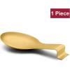 Spoon Rest Set of 2, E-far Stainless Steel Spoon Ladle Holder Spatula Rest for Kitchen Stove Top, Large Size & Dishwasher Safe(Gold)