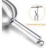 Stainless Steel Scoop Set of 3 (3-5-8 Ounce), E-far Small Metal Scoops for Candy/Flour/Dry Goods/Sugar/Ice Cube, Heavy Gauge Kitchen Utility for Canisters/Jars, Rust Free & Dishwasher(3-5-8 Ounce)