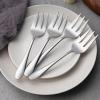 Stainless Steel Slotted Serving Spoons, E-far 4-Piece Metal Tablespoons Hostess Serving Utensils Set for Catering Buffet Party Kitchen Restaurant, Dishwasher Safe(Serving Forks x 4)