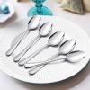 Teaspoon Set of 12, E-far 6.7 Inch Stainless Steel Spoons for Kitchen or Restaurant, Non-toxic & Mirror Polished, Easy to Clean & Dishwasher Safe(6.7 Inches – Lines)