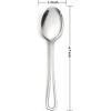 Teaspoon Set of 12, E-far 6.7 Inch Stainless Steel Spoons for Kitchen or Restaurant, Non-toxic & Mirror Polished, Easy to Clean & Dishwasher Safe(6.7 Inches – Lines)