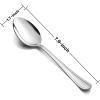 Teaspoon Set of 12, E-far 6.7 Inch Stainless Steel Spoons for Kitchen or Restaurant, Non-toxic & Mirror Polished, Easy to Clean & Dishwasher Safe(7.9 Inches – Lines)