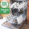 Toaster Oven Bakeware Set, E-far 6-Piece Stainless Steel Small Baking Pan Set, Include Cake Brownie Pan/Cookie Sheet with Rack/Muffin Tin/Pizza Pan, Non-Toxic & Healthy, Easy Clean & Dishwasher Safe(6 Pieces)