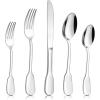 18/10 Silverware Set, E-far 40-Piece Stainless Steel Flatware Cutlery Set Service for 8, Metal Tableware Eating Utensil Sets for Home/Restaurant/Wedding, Elegant & Classic Style – Dishwasher Safe(60)